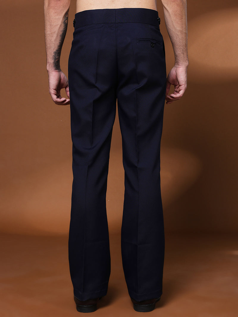 Bell Bottom Classic Button Navy Blue Gurkha Pants