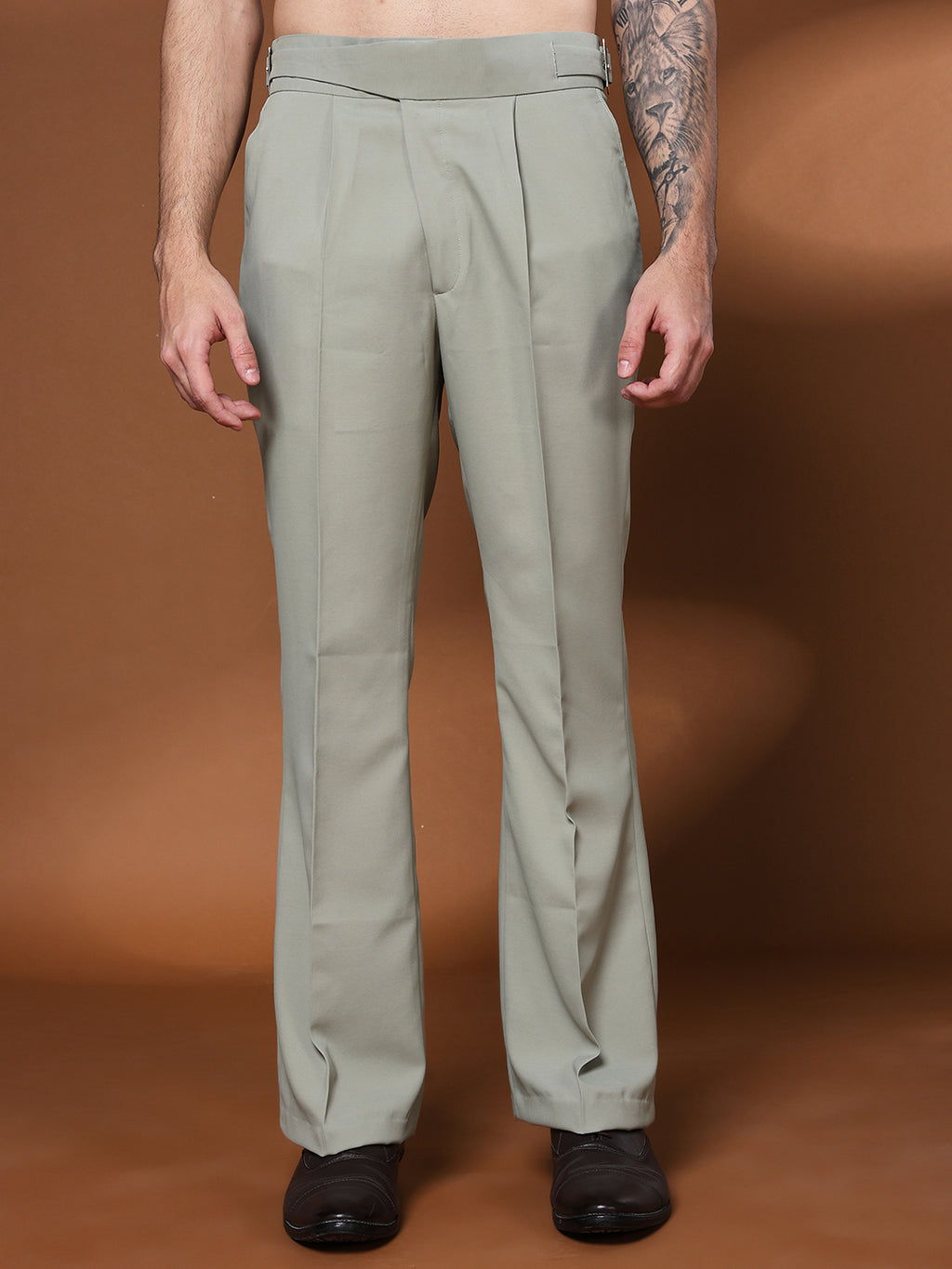 Bell Bottom Classic Buckle Classic Sage Gurkha Pants