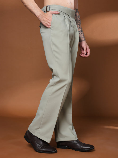 Bell Bottom Classic Buckle Classic Sage Gurkha Pants