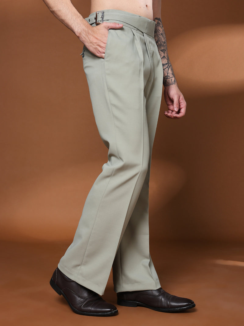 Bell Bottom Classic Buckle Classic Sage Gurkha Pants