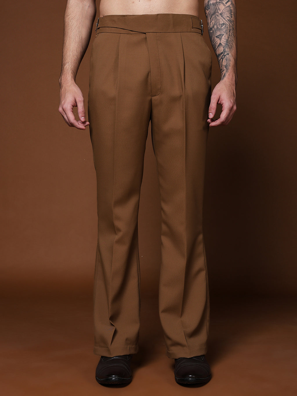 Bell Bottom Classic Buckle Royal Brown Gurkha Pants
