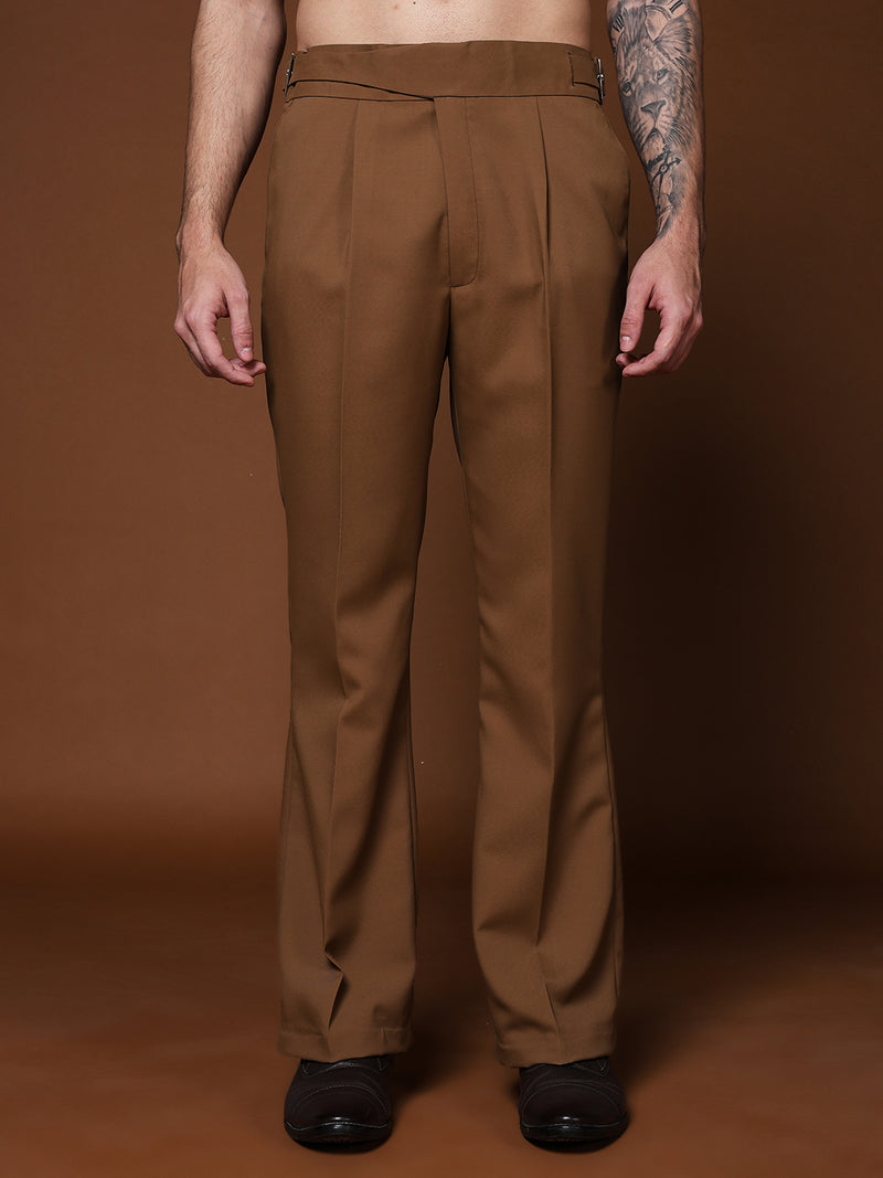 Bell Bottom Classic Buckle Royal Brown Gurkha Pants