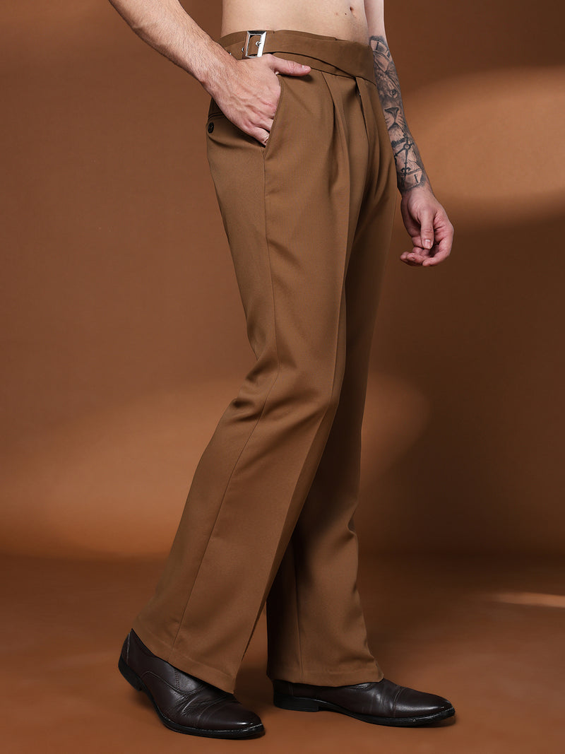 Bell Bottom Classic Buckle Royal Brown Gurkha Pants