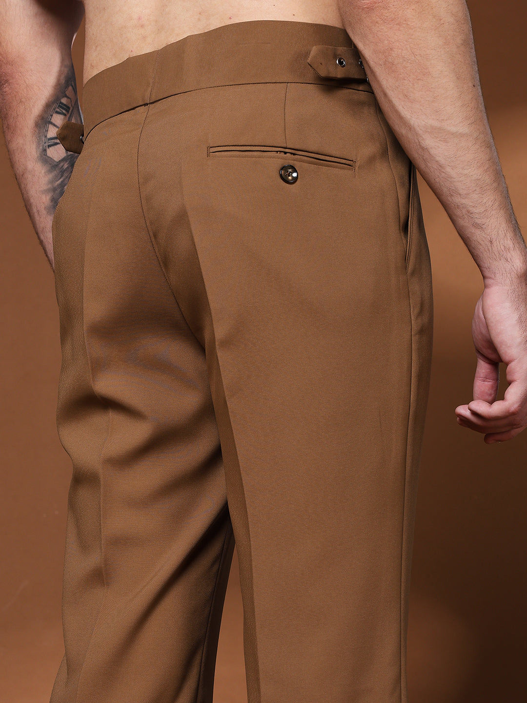 Bell Bottom Classic Buckle Royal Brown Gurkha Pants