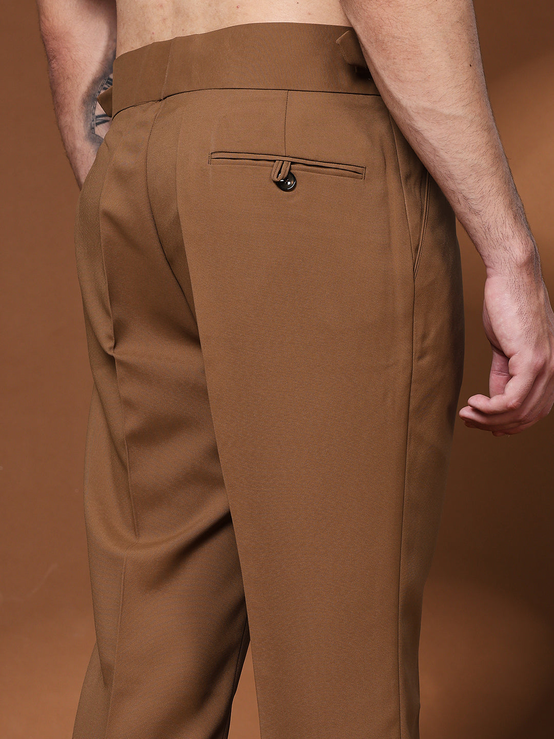 Bell Bottom Double Buckle Royal Brown Gurkha Pants