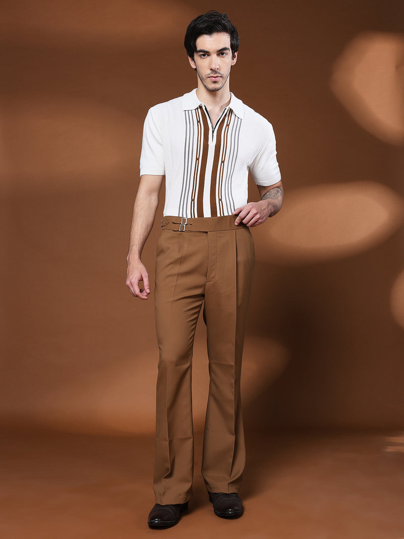 Bell Bottom Double Buckle Royal Brown Gurkha Pants