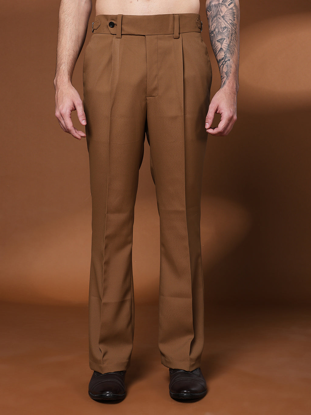 Bell Bottom Signature Buckle Royal Brown Gurkha Pants