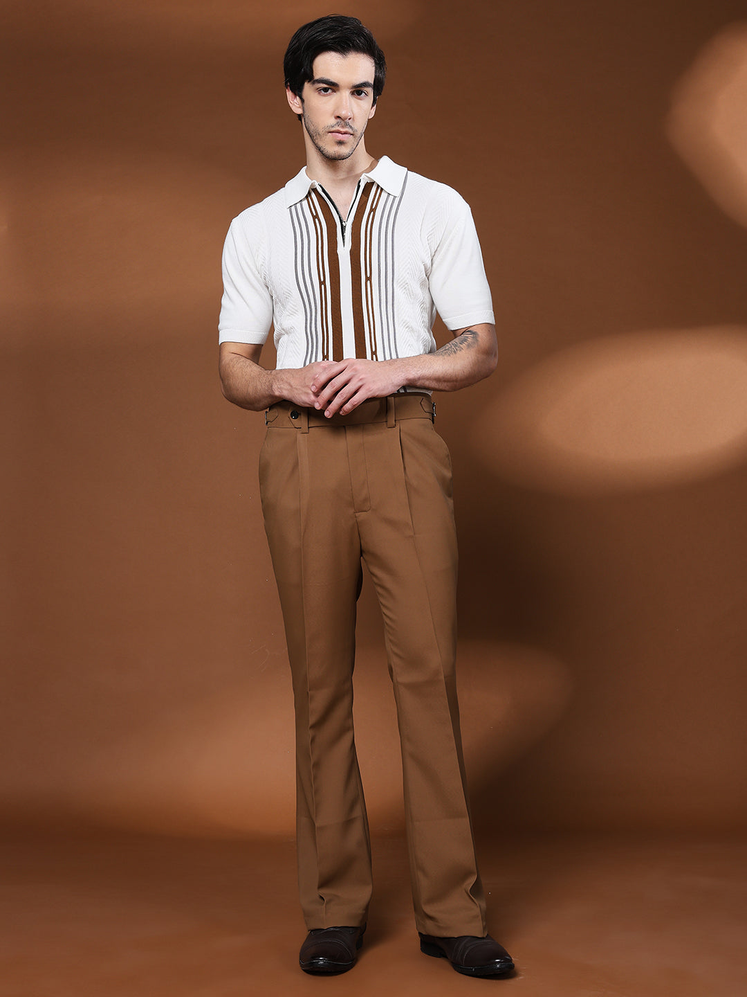 Bell Bottom Signature Buckle Royal Brown Gurkha Pants