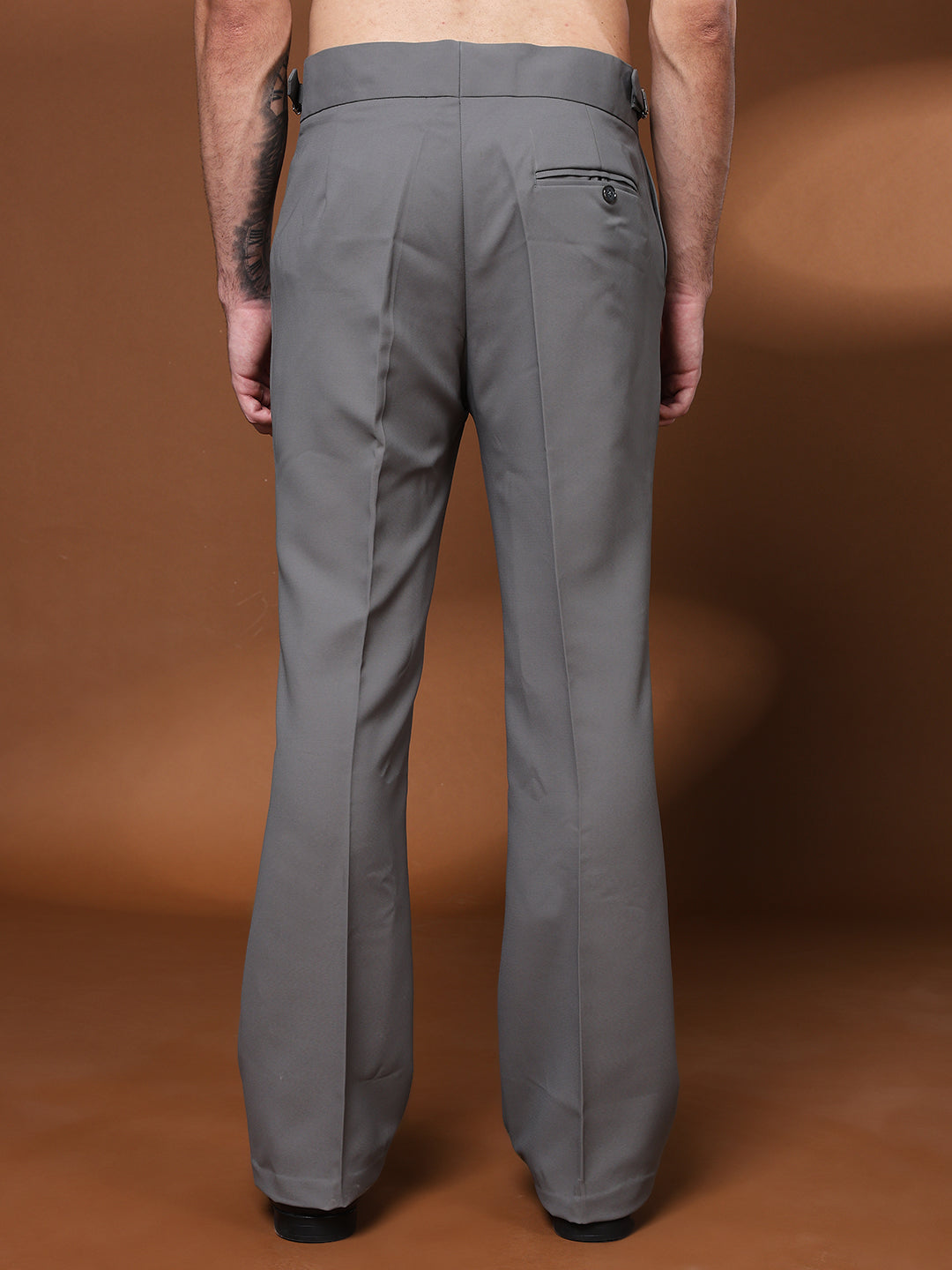 Bell Bottom Double Buckle Perfect Grey Gurkha Pants