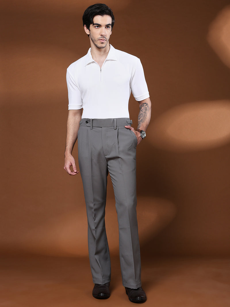 Bell Bottom Signature Buckle Perfect Grey Gurkha Pants
