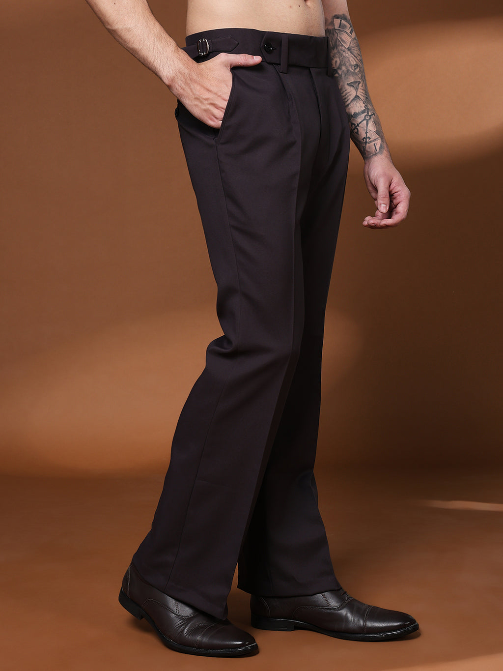 Bell Bottom Signature Buckle Classic Mergenta Gurkha Pants