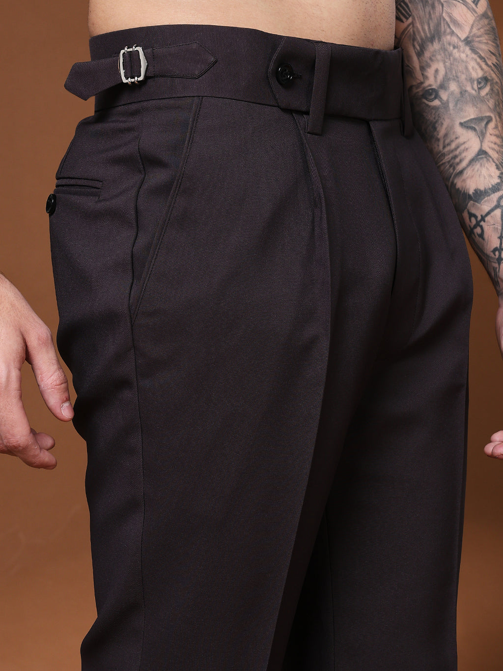 Bell Bottom Signature Buckle Classic Mergenta Gurkha Pants
