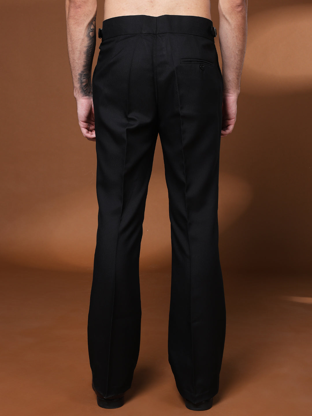 Bell Bottom Signature Buckle Royal Black Gurkha Pants