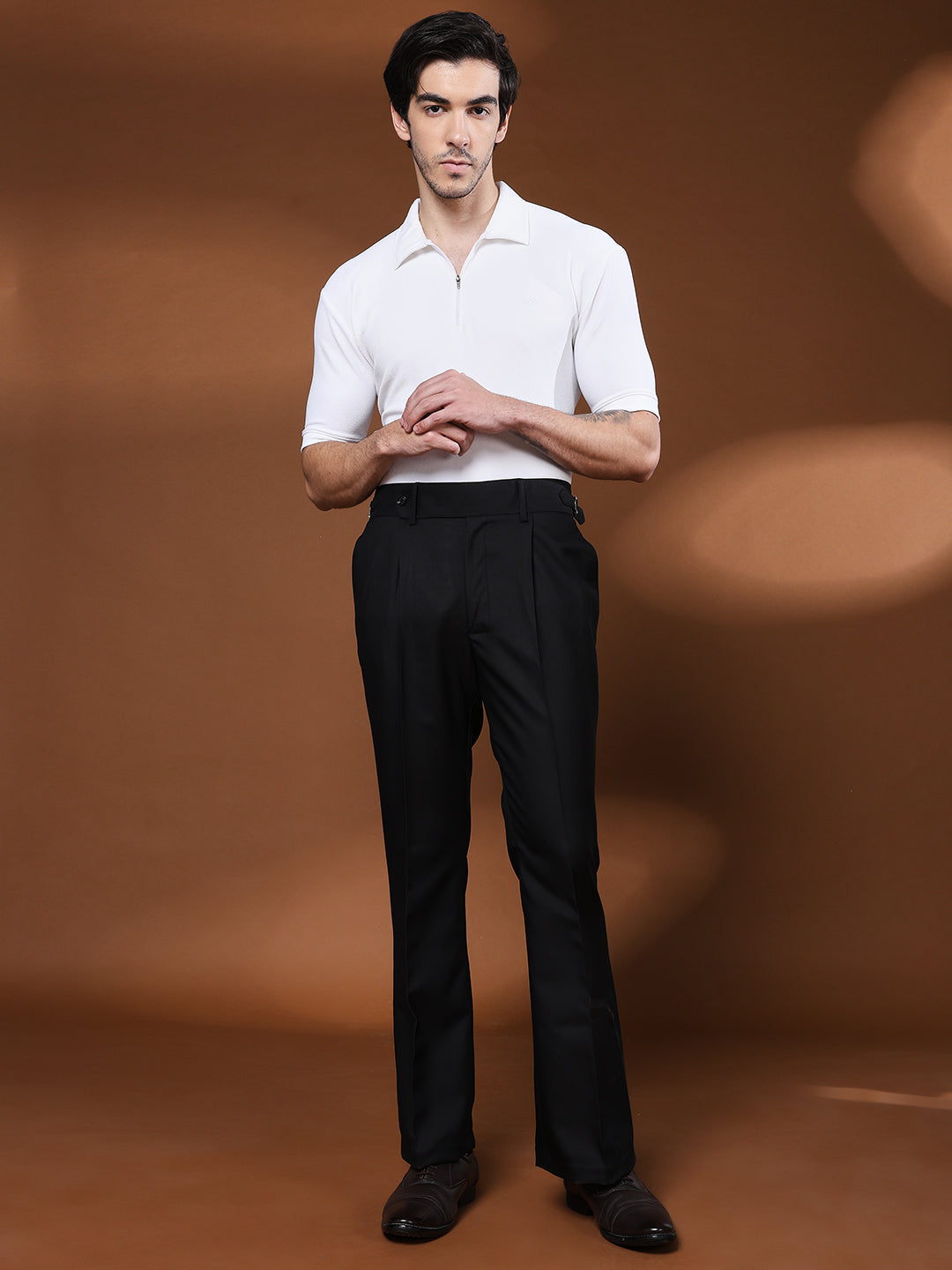 Bell Bottom Signature Buckle Royal Black Gurkha Pants