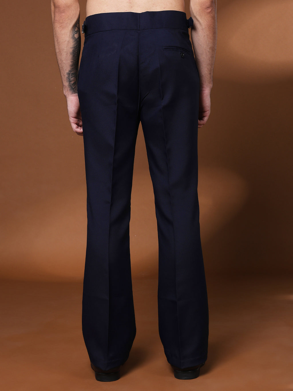 Bell Bottom Double Button Navy Blue Gurkha Pants