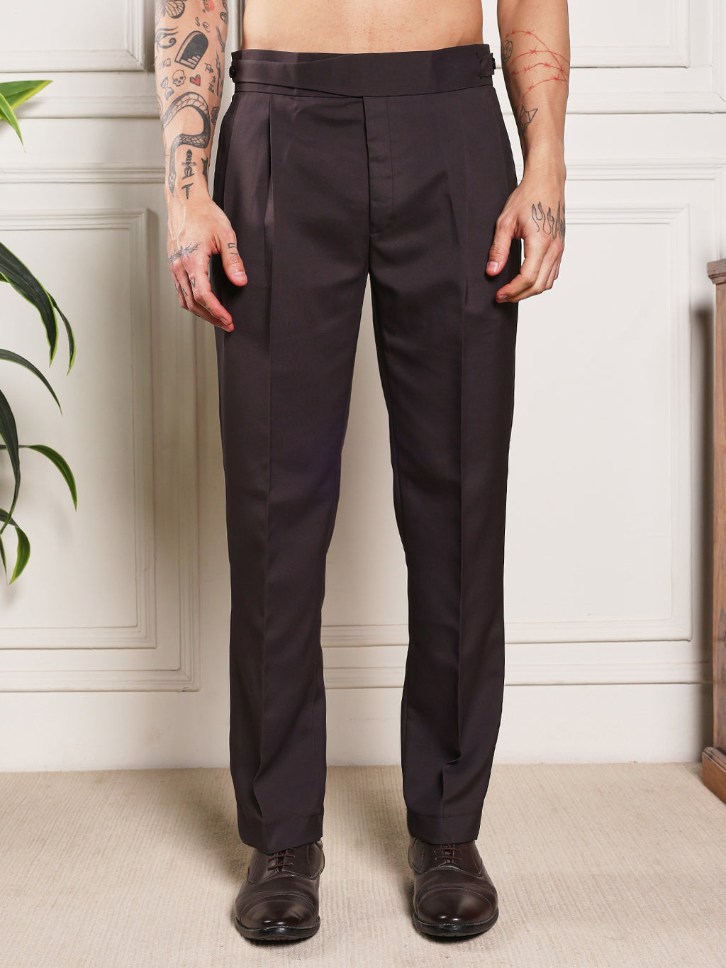 Loose Fit Classic Button Classic Mergenta Gurkha Pants