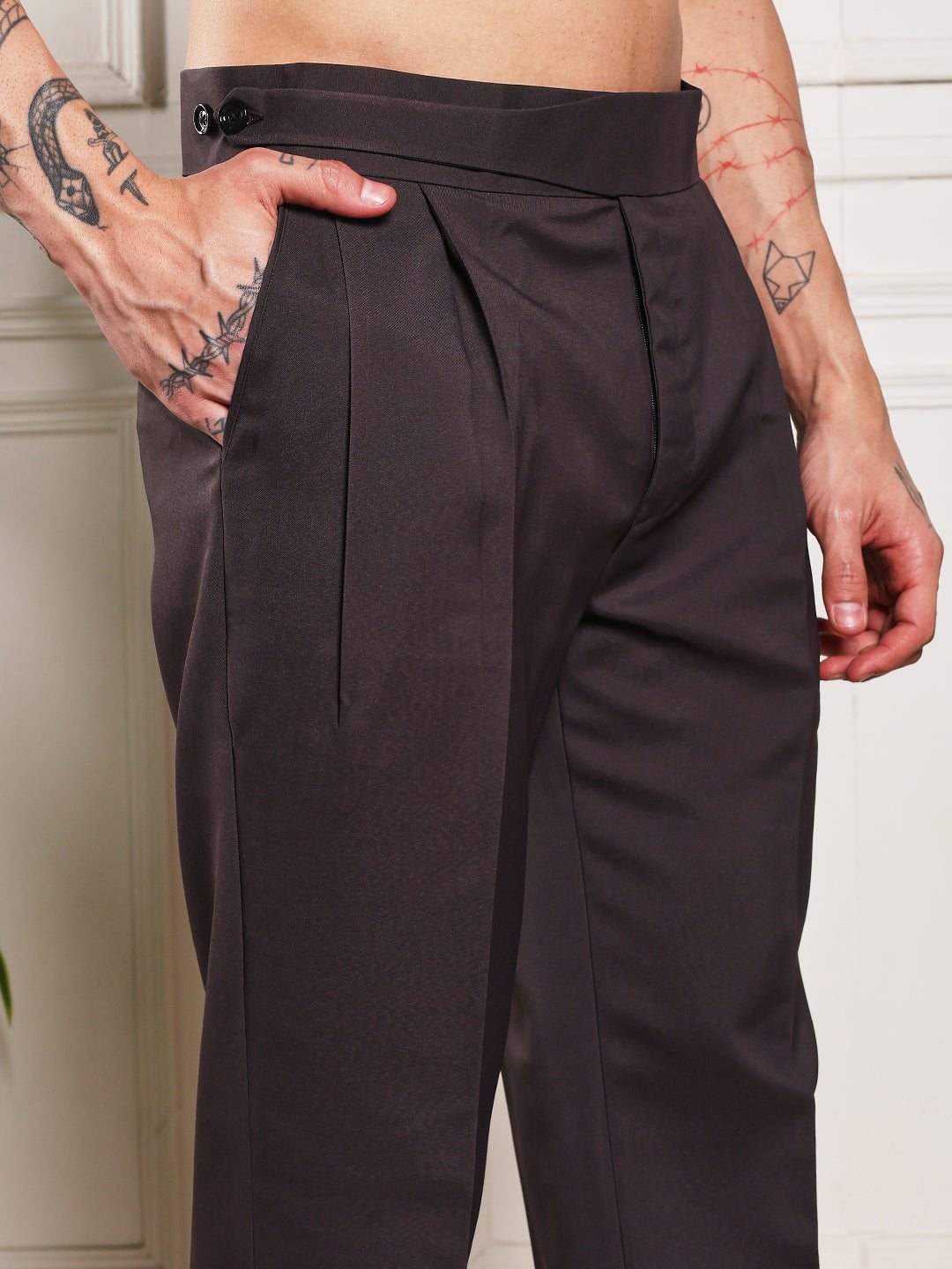 Loose Fit Classic Button Classic Mergenta Gurkha Pants