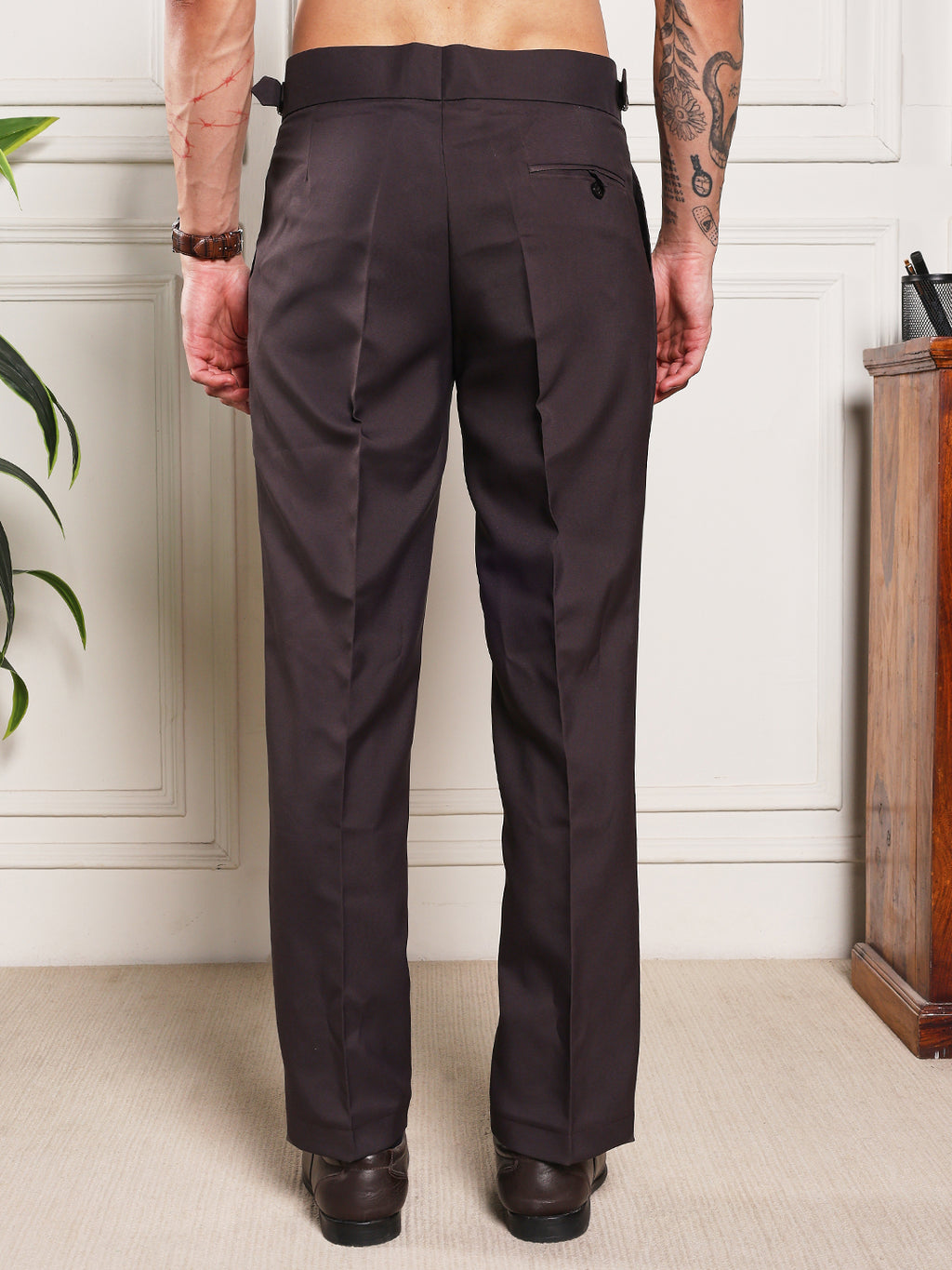 Loose Fit Double Buckle Classic Mergenta Gurkha Pants