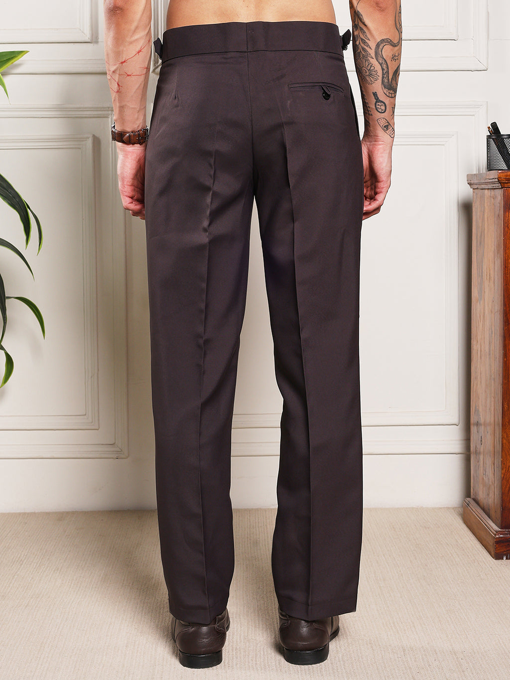 Loose Fit Double Button Classic Mergenta Gurkha Pants