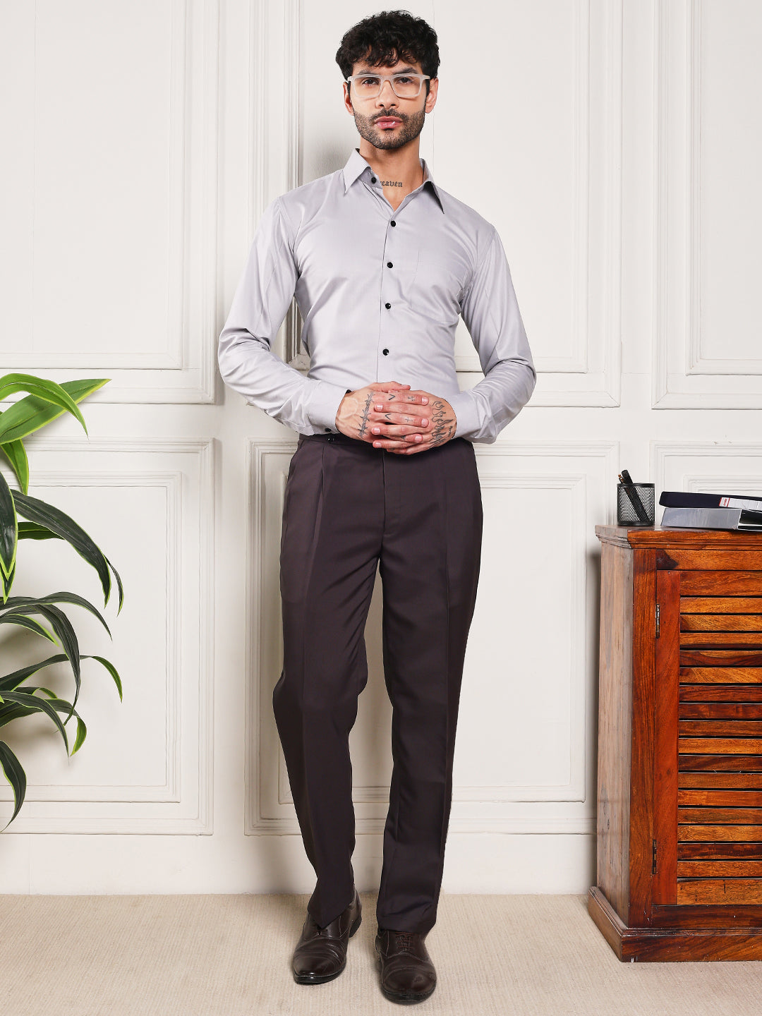 Loose Fit Double Button Classic Mergenta Gurkha Pants