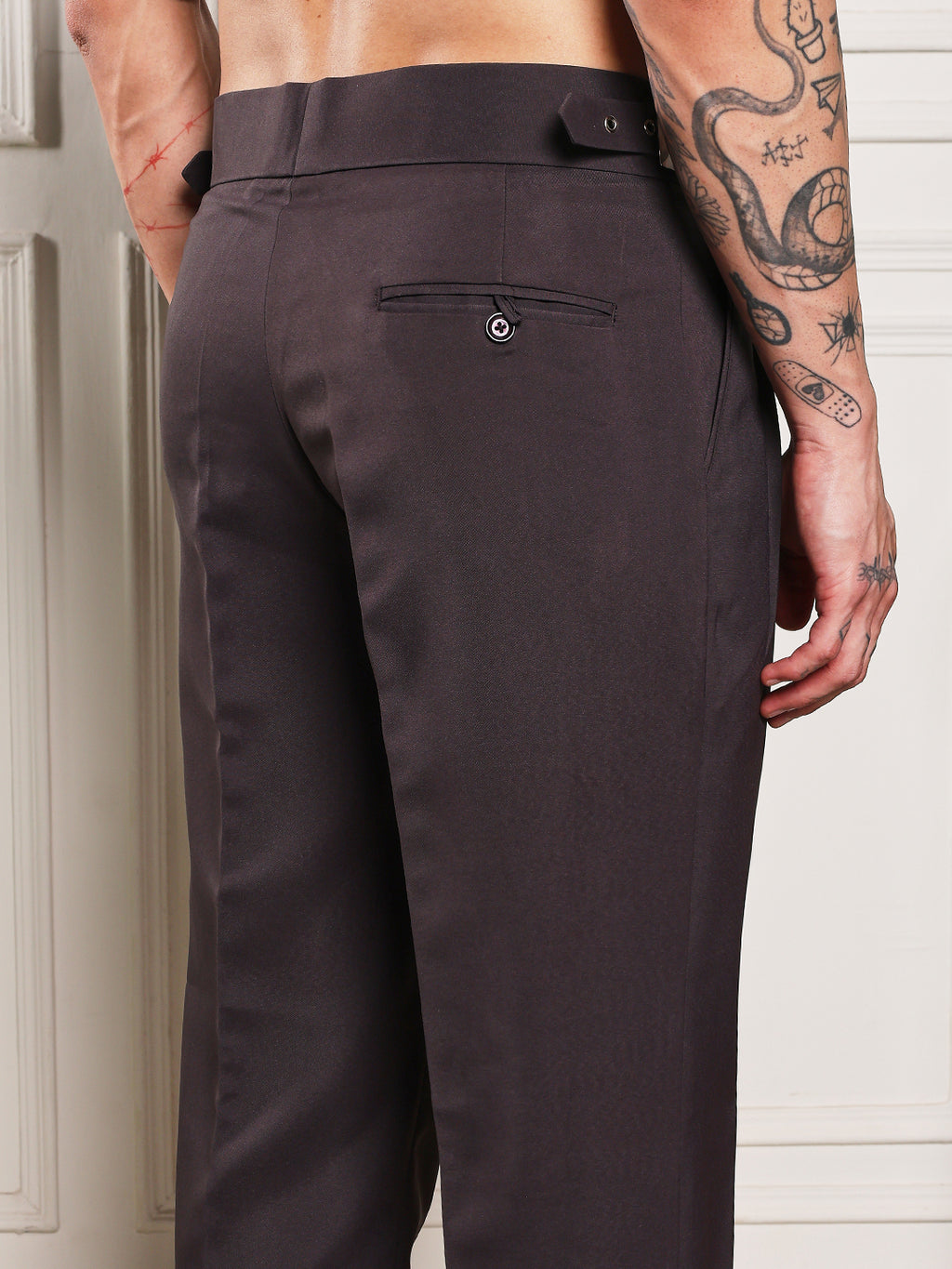 Loose Fit Classic Buckle Classic Mergenta Gurkha Pants
