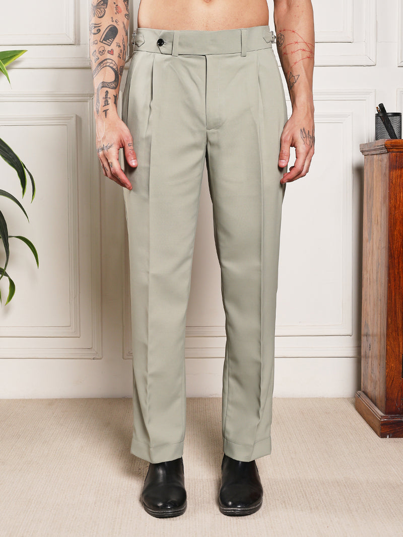 Loose Fit Signature Buckle Classic Sage Gurkha Pants