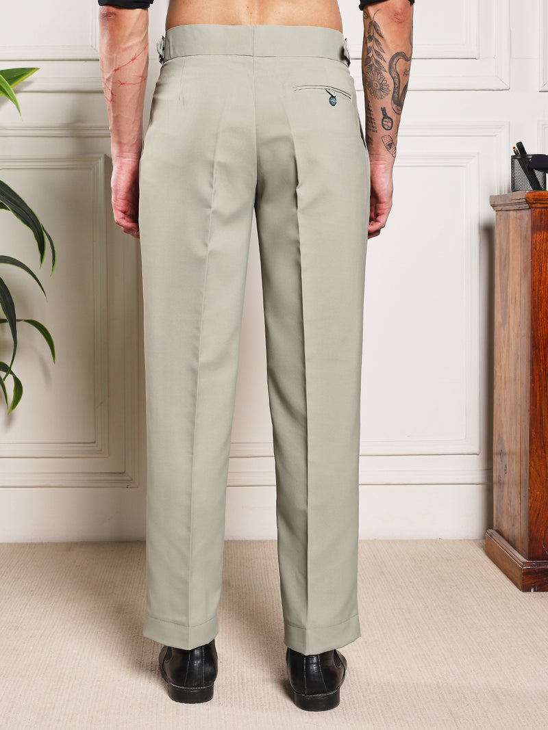 Loose Fit Classic Buckle Classic Sage Gurkha Pants