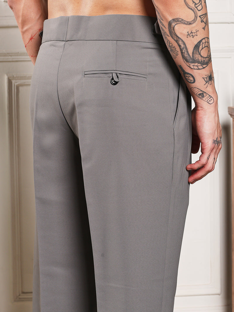 Loose Fit Signature Buckle Perfect Grey Gurkha Pants