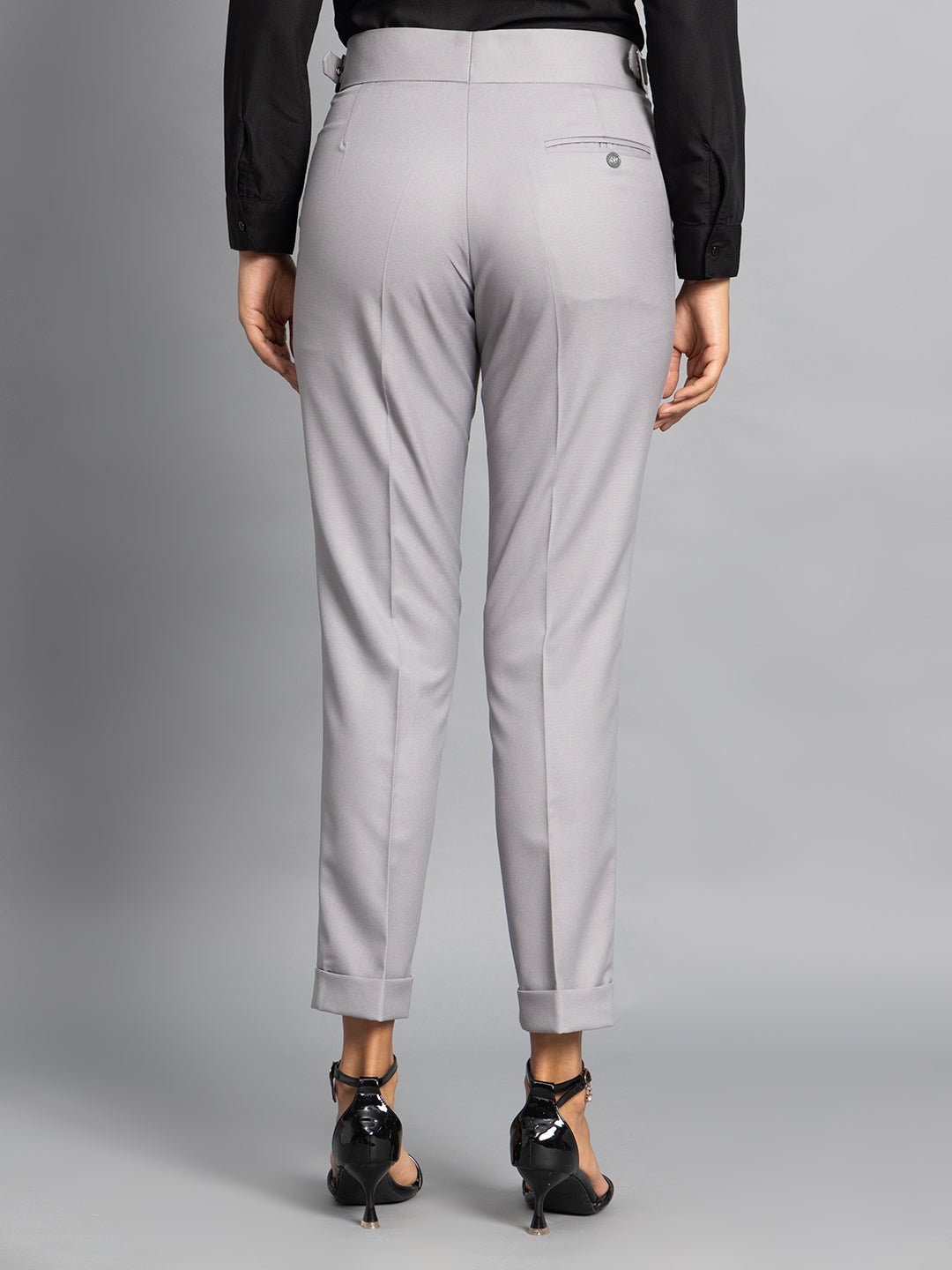 Classic Buckle Light Grey Ladies Gurkha Pant