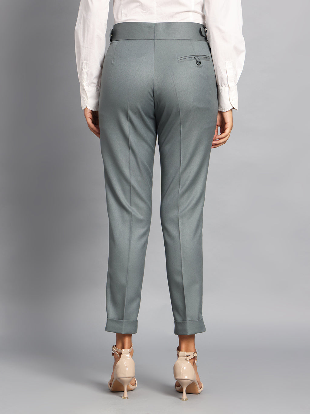 Classic Buckle Olive Green Ladies Gurkha Pant