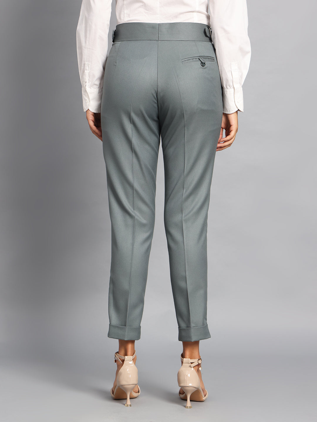 Classic Buckle Olive Green Ladies Gurkha Pant