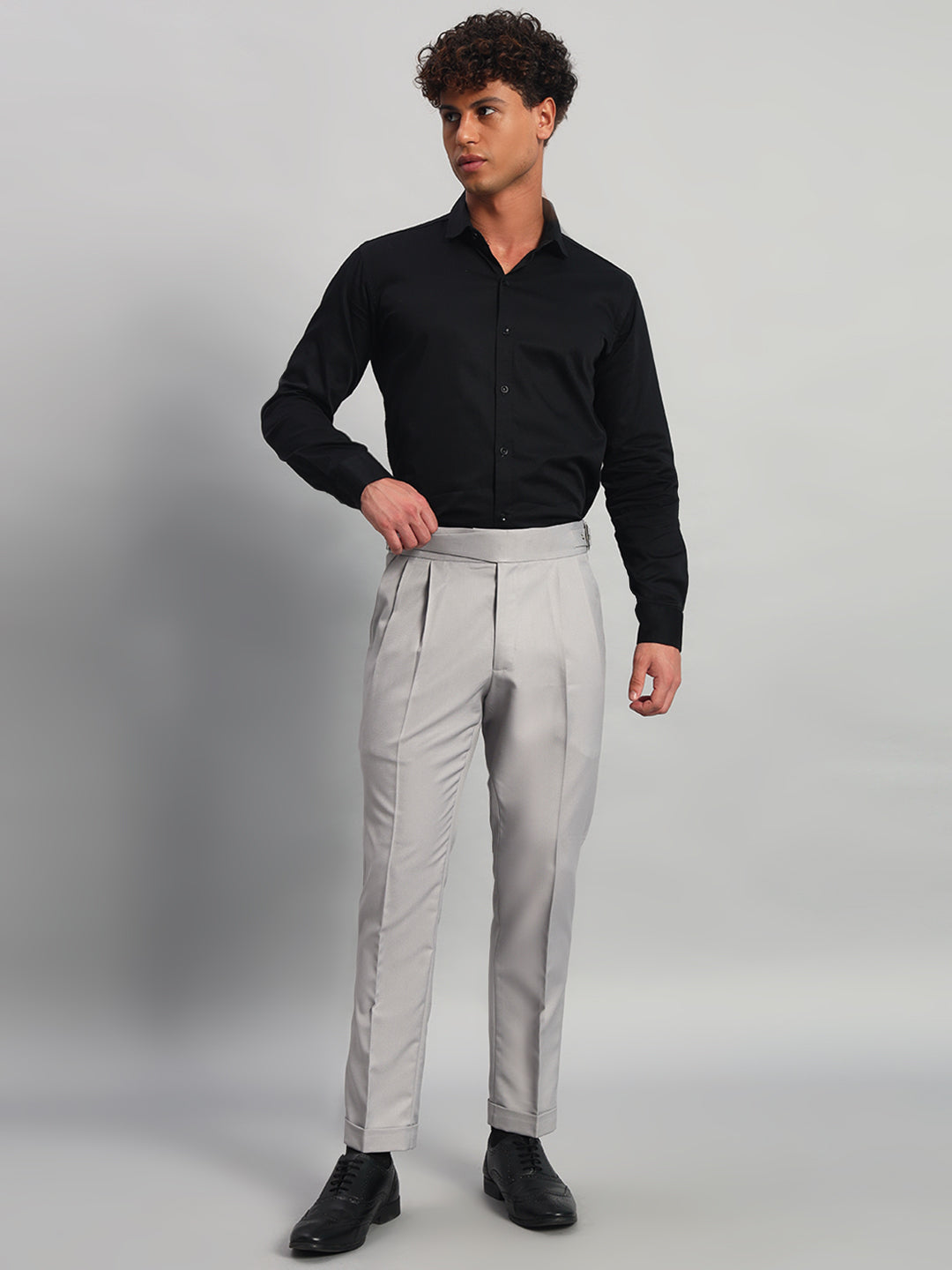 Classic Buckle Light Grey Gurkha Pant