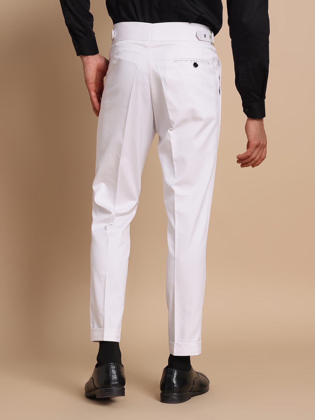 Classic Buckle Royal White Gurkha Pant