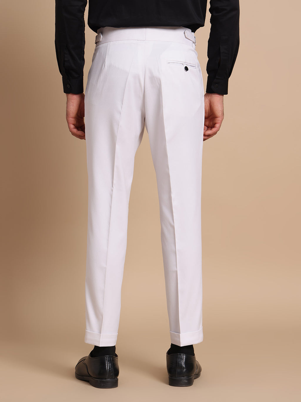 Double Button Royal White Gurkha Pant