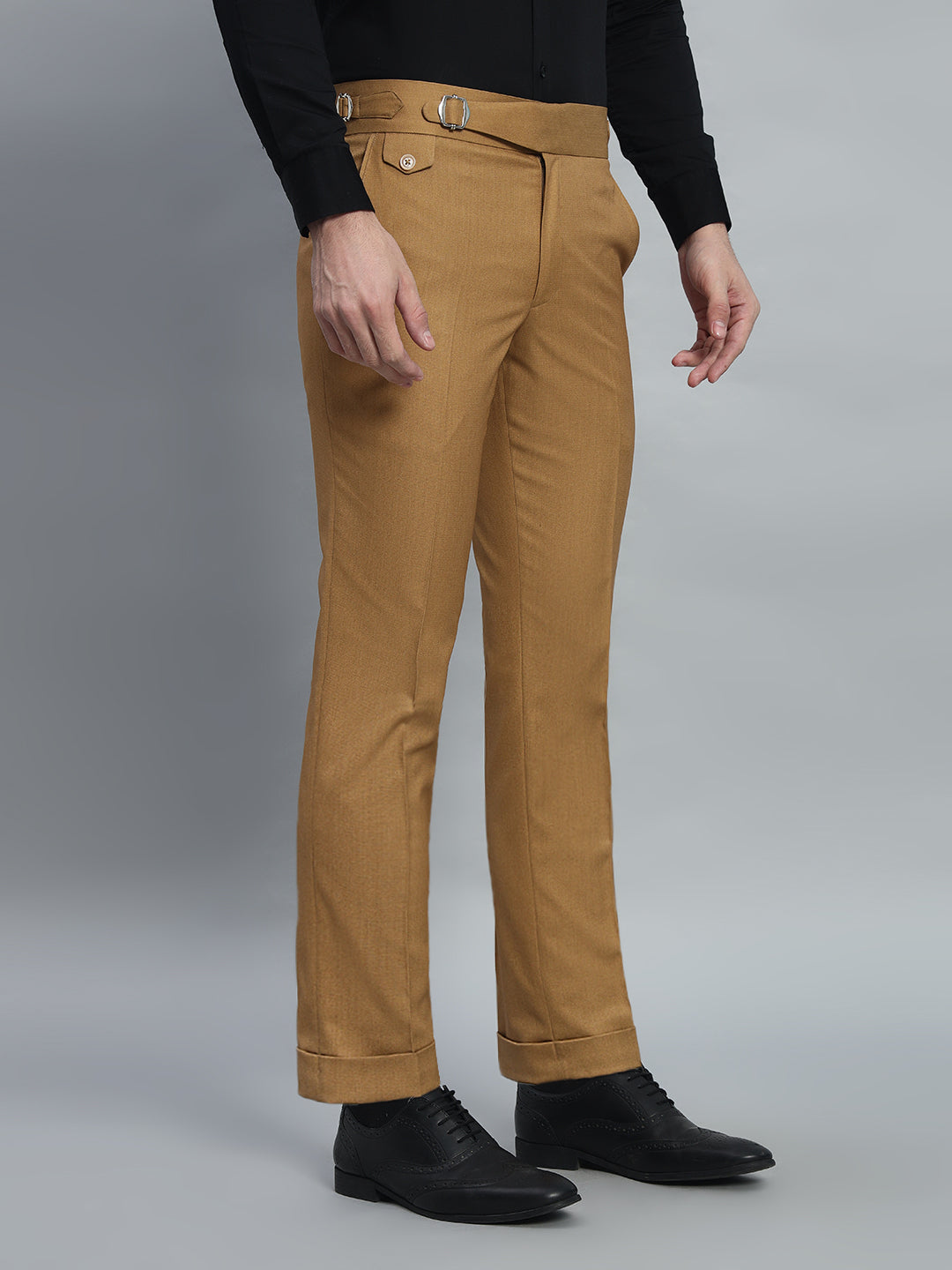 Single Buckle Camel Brown Gurkha Pant