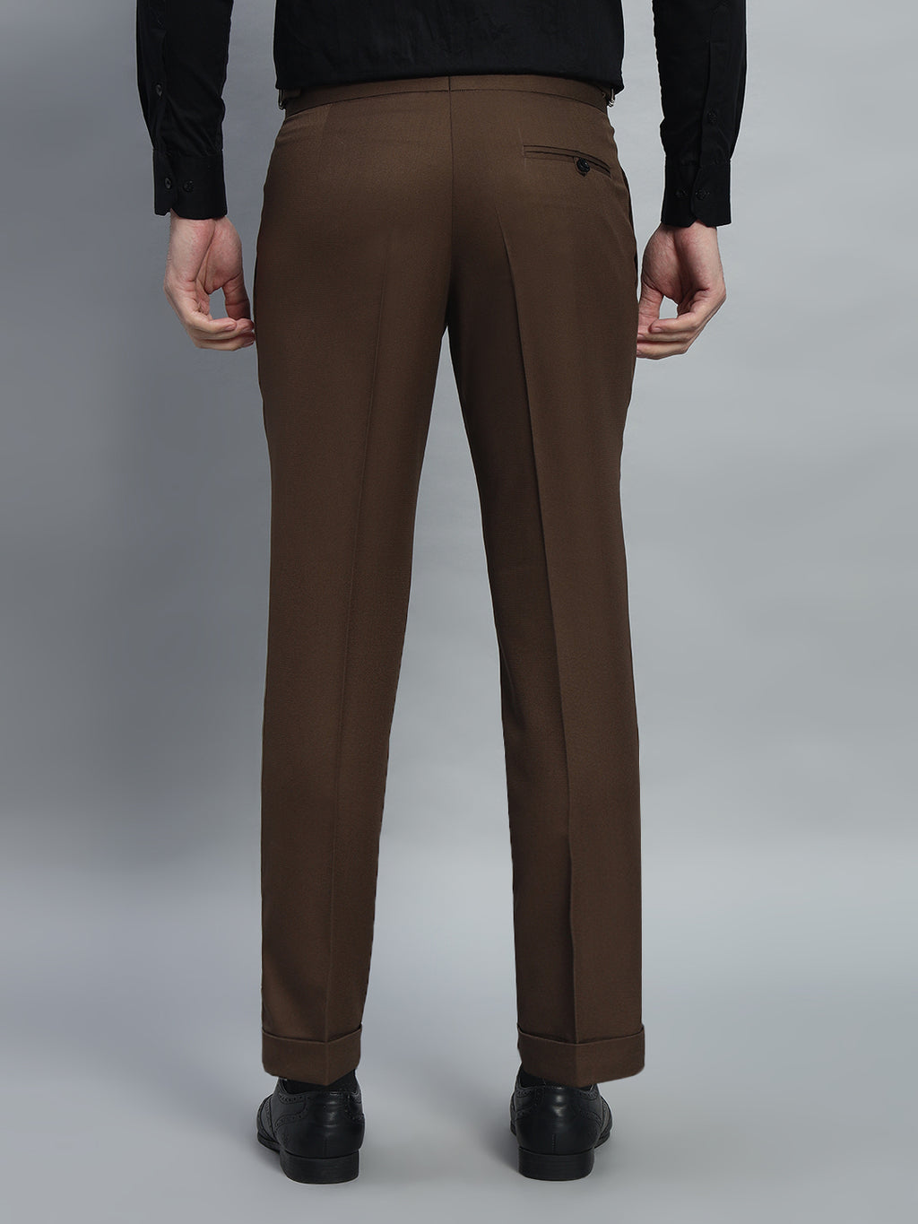 Double Button Coffee Brown Gurkha Pant