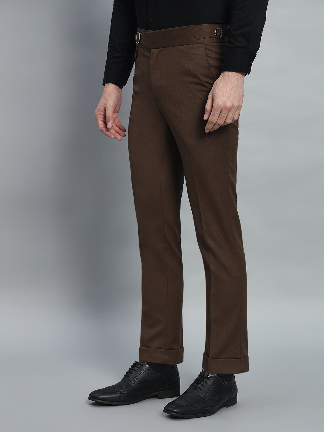 Single Buckle Coffee Brown Gurkha Pant