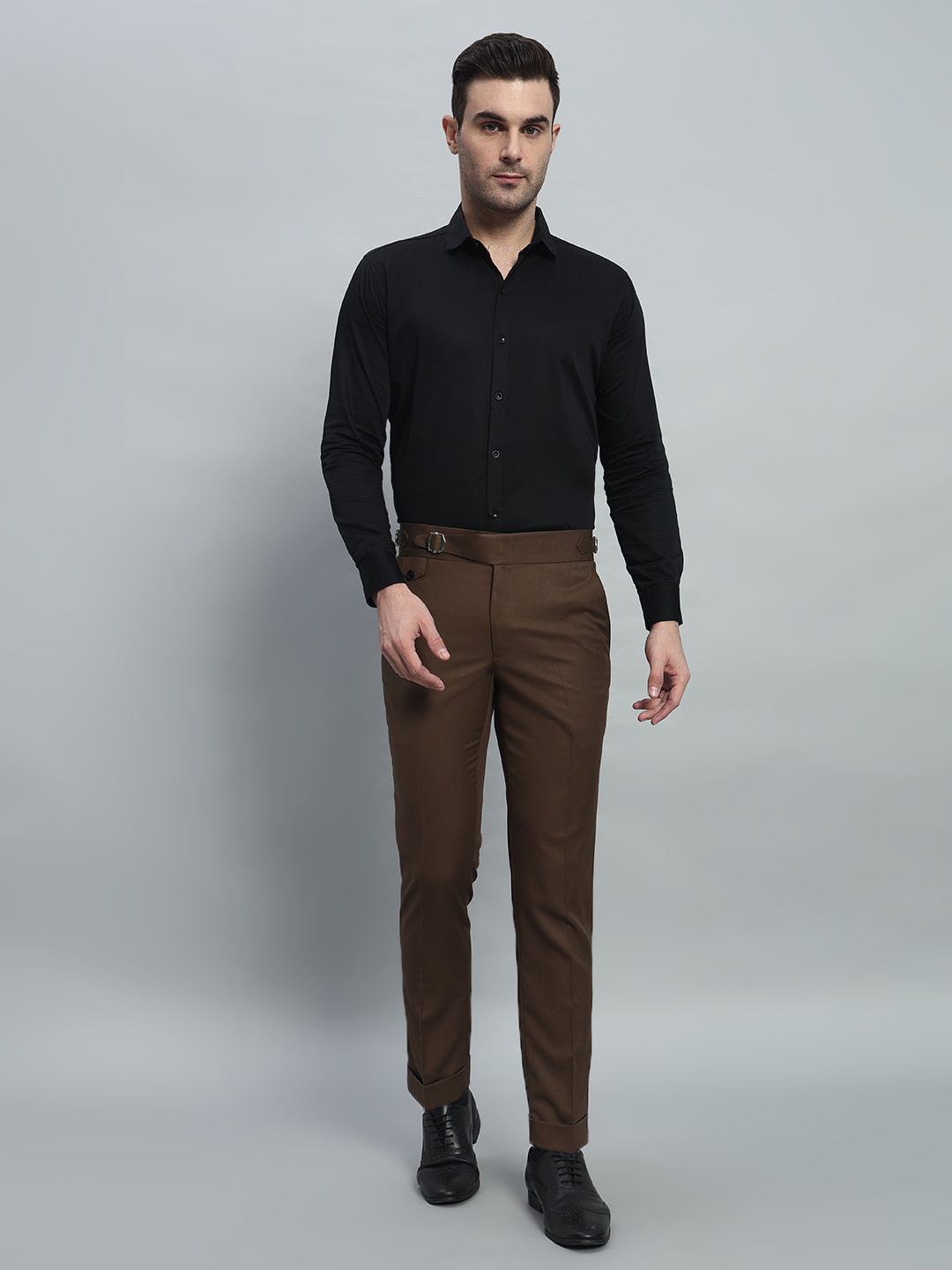 Single Buckle Coffee Brown Gurkha Pant