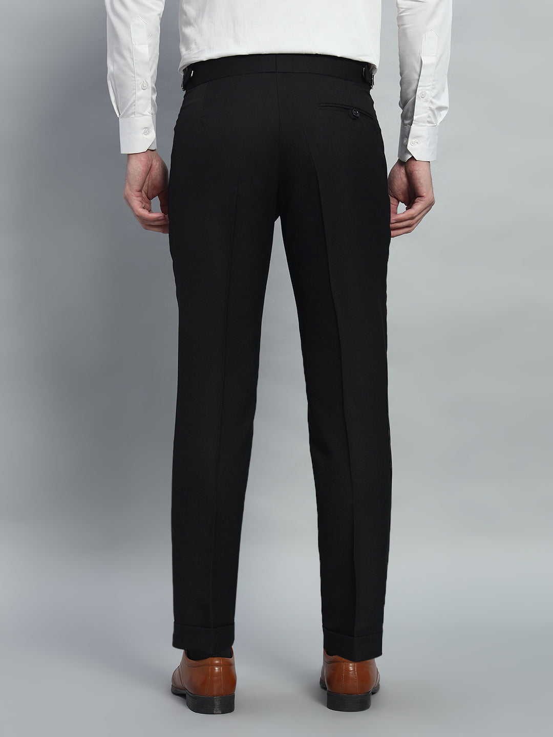 Double Button Royal Black Gurkha Pant