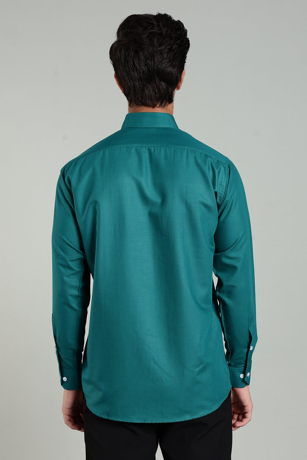Ocean Teal Green Blended Cotton - Button Down Collar - Full Sleave Shirt