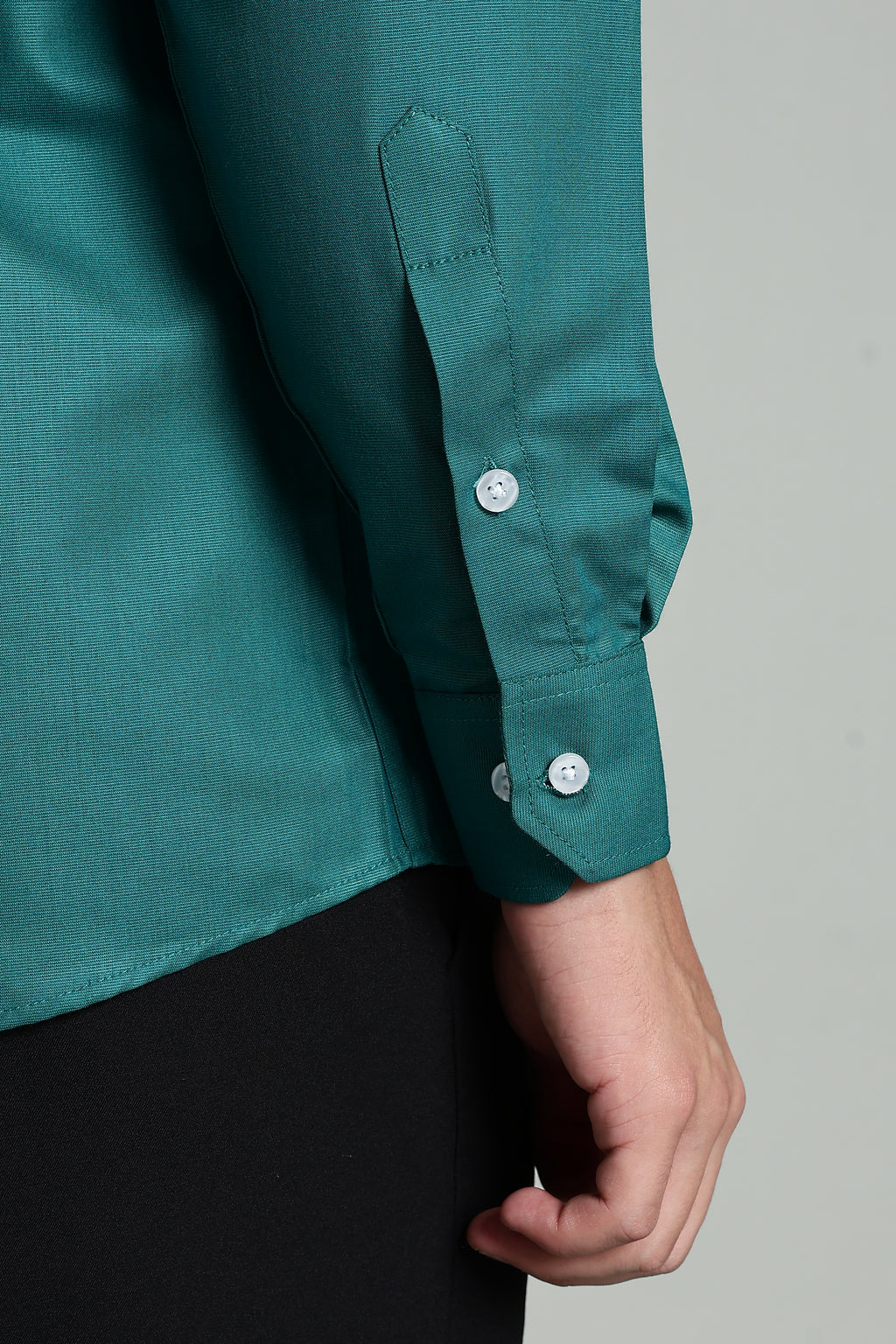 Ocean Teal Green Blended Cotton - Button Down Collar - Full Sleave Shirt
