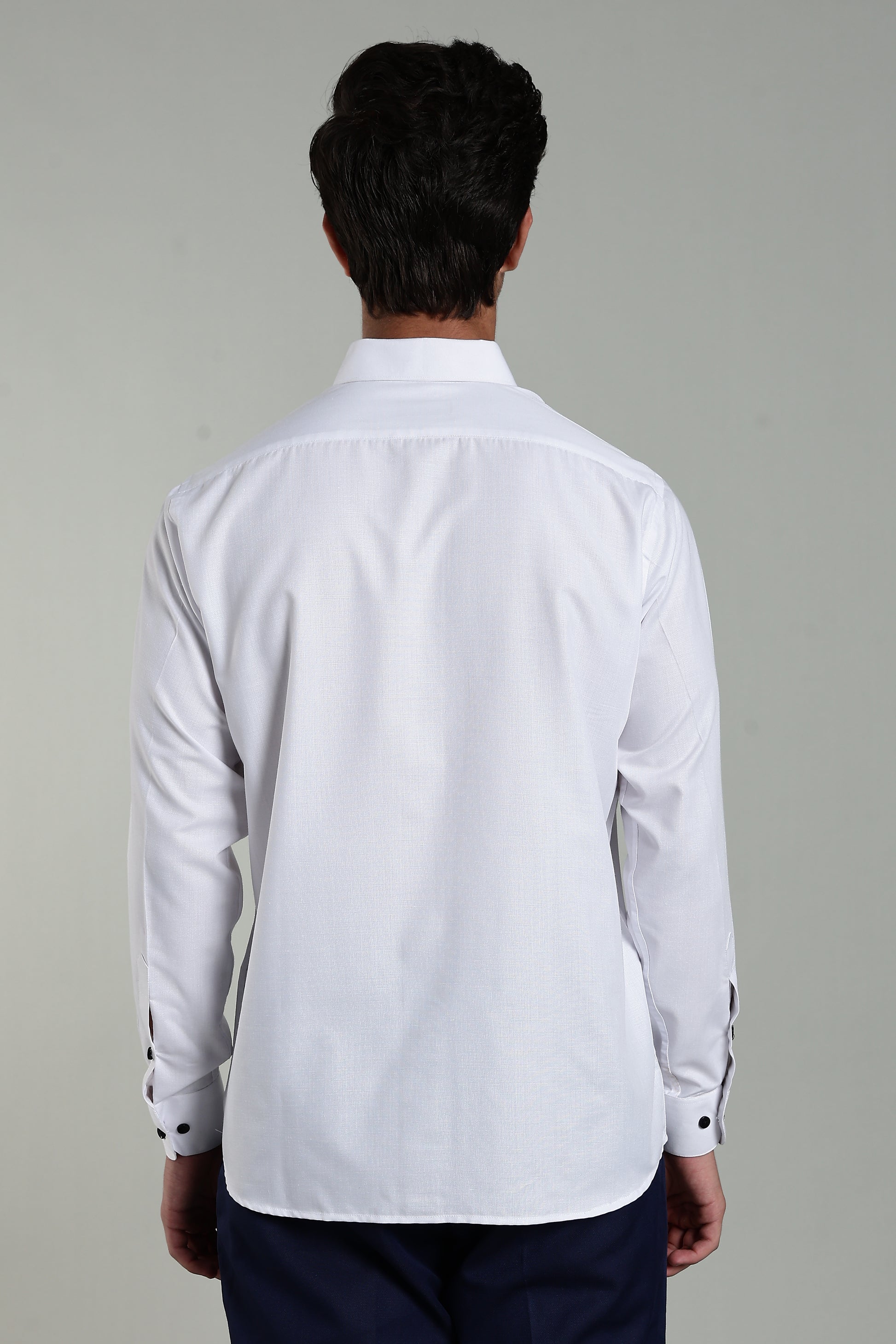 Royal White Blended Cotton - Button Down Collar - Full Sleave Shirt