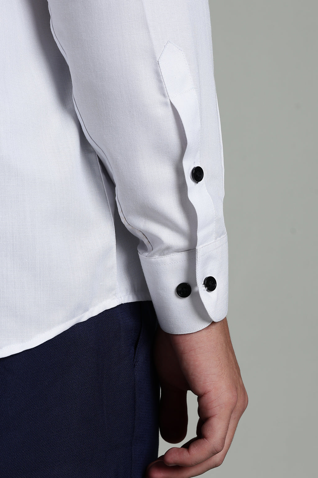 Royal White Blended Cotton - Button Down Collar - Full Sleave Shirt