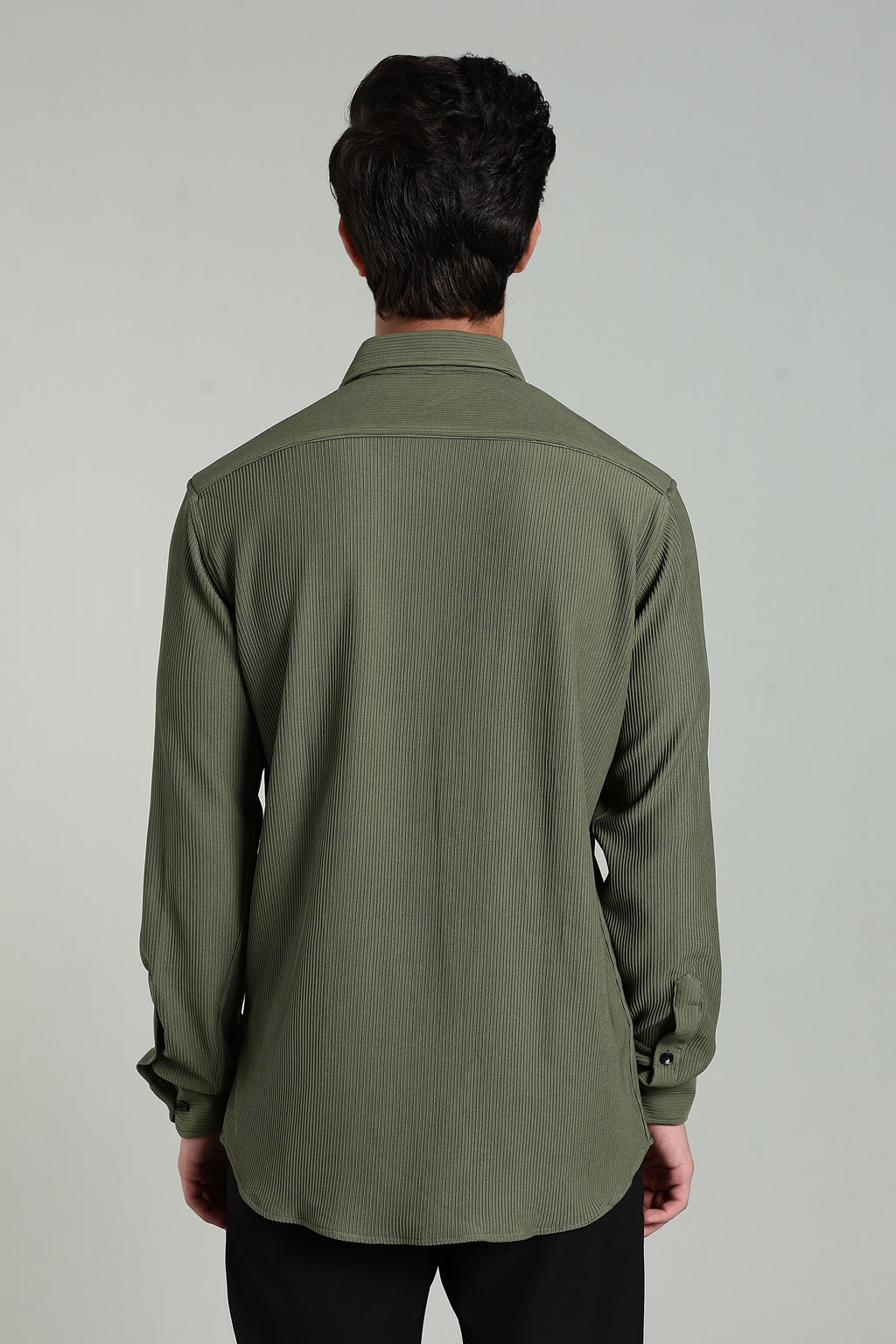 Olive Green Corduroy - Full Sleeve Shirt