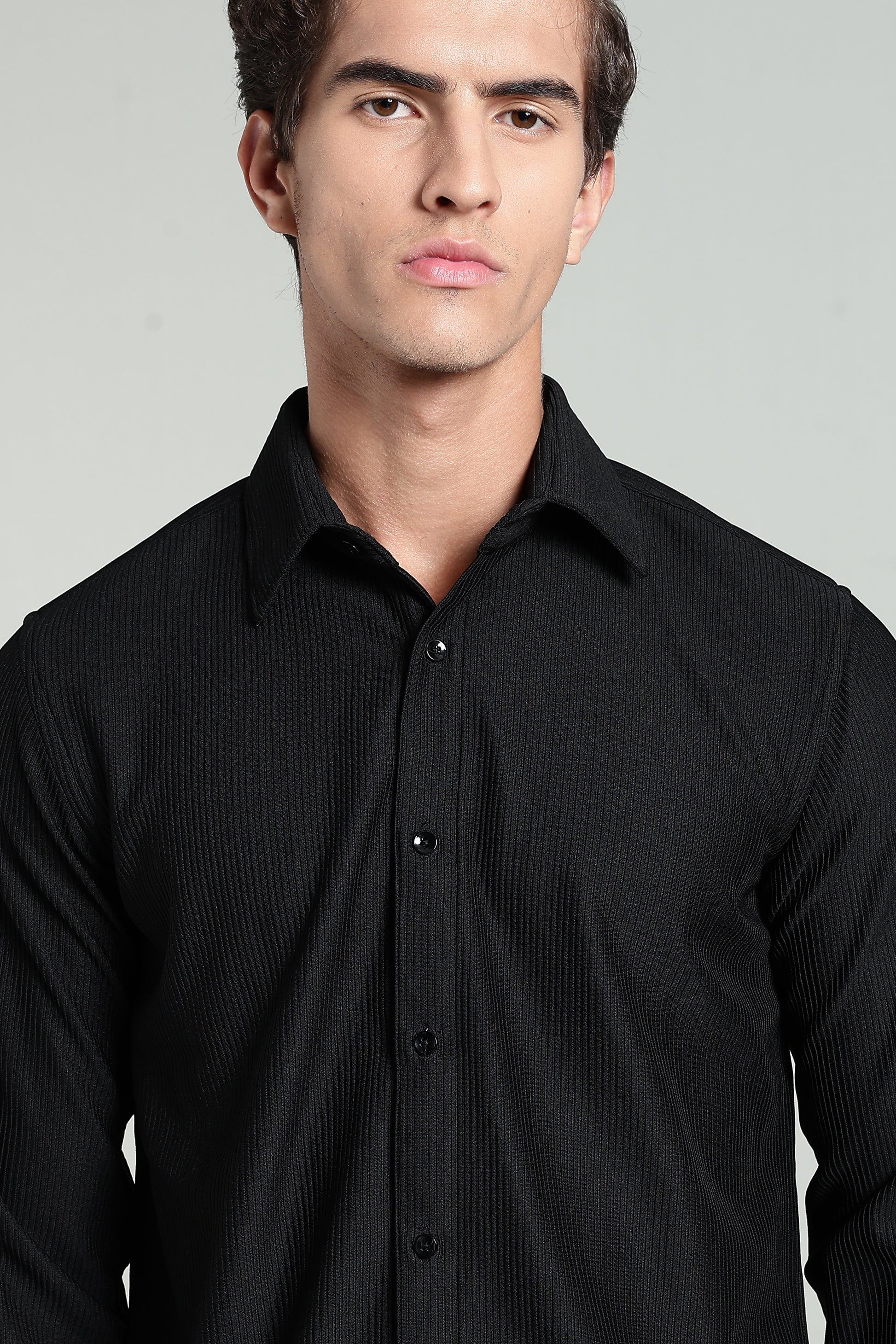 Royal Black Corduroy - Full Sleeve Shirt