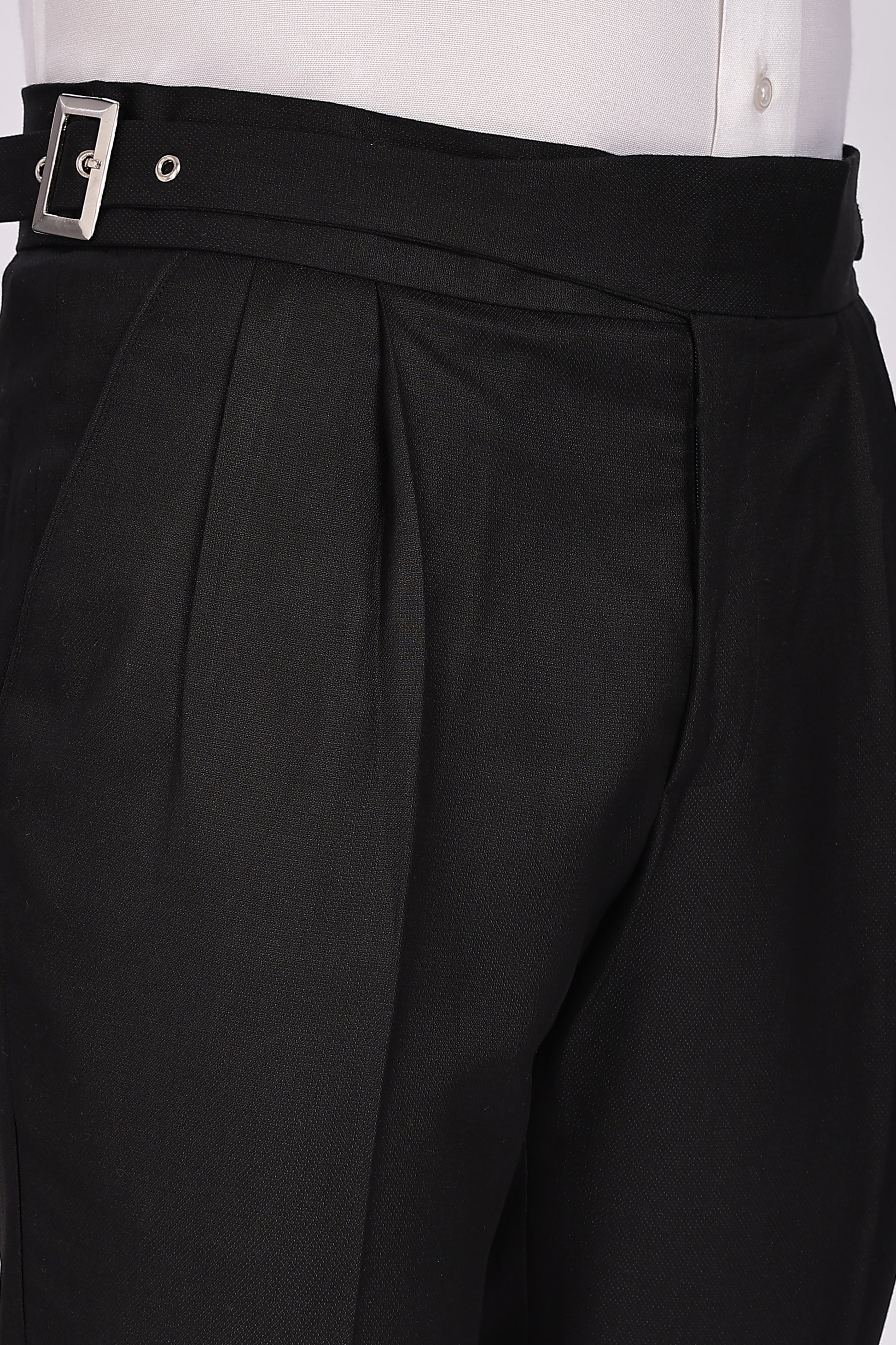 Classic Buckle Royal Black Gurkha Pant