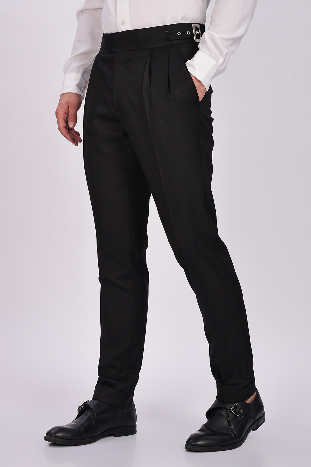 Classic Buckle Royal Black Gurkha Pant