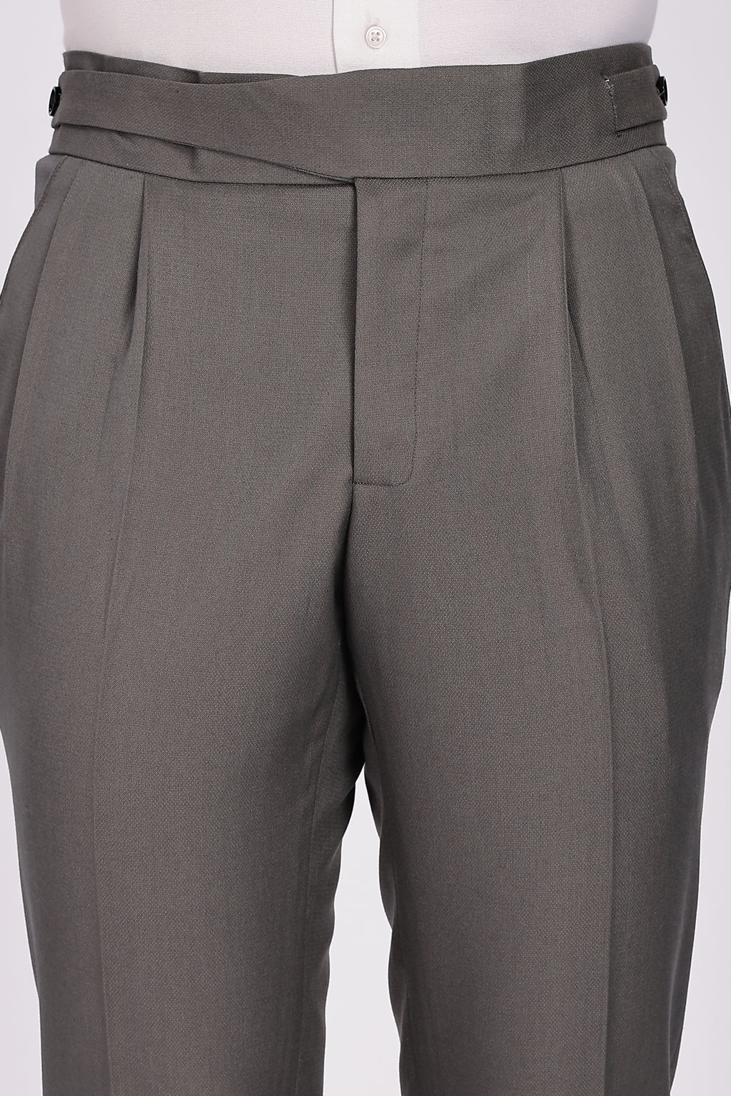 Classic Button Light Grey Gurkha Pant