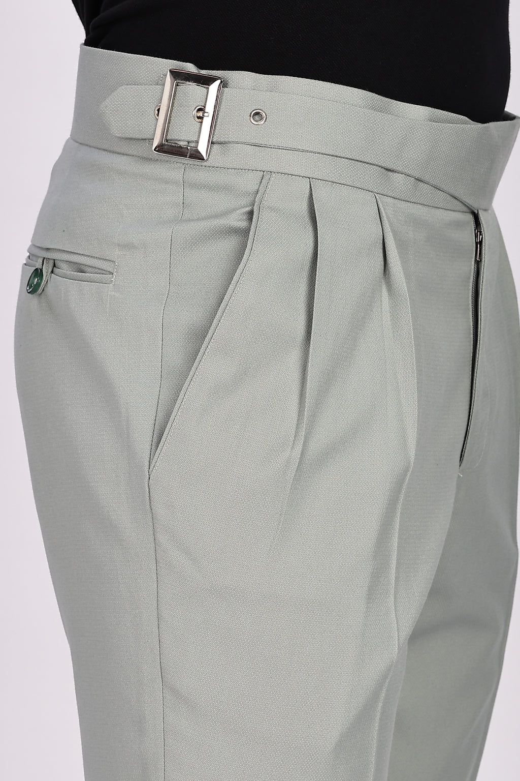 Classic Buckle Light Sage Gurkha Pant