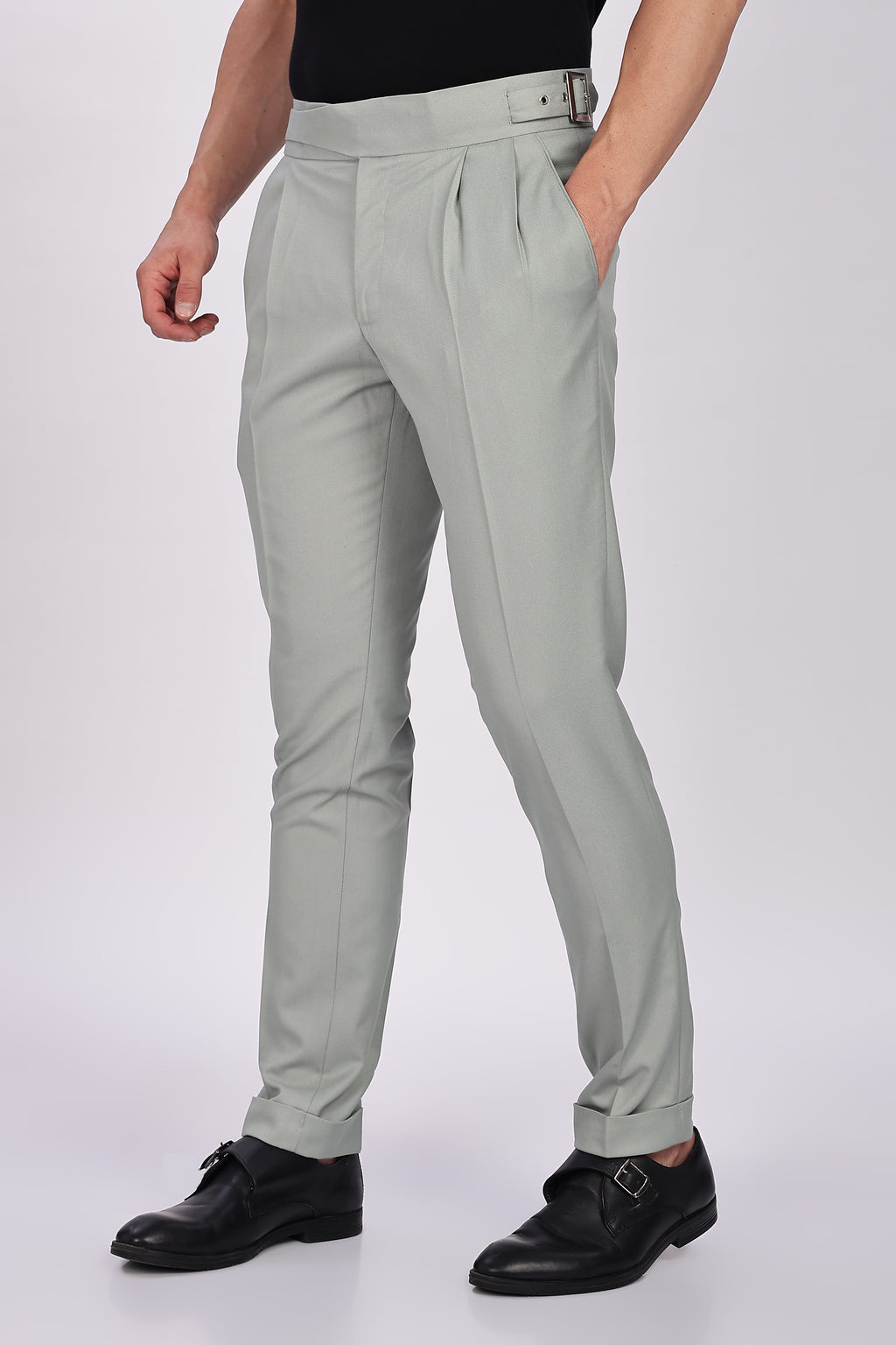 Classic Buckle Light Sage Gurkha Pant